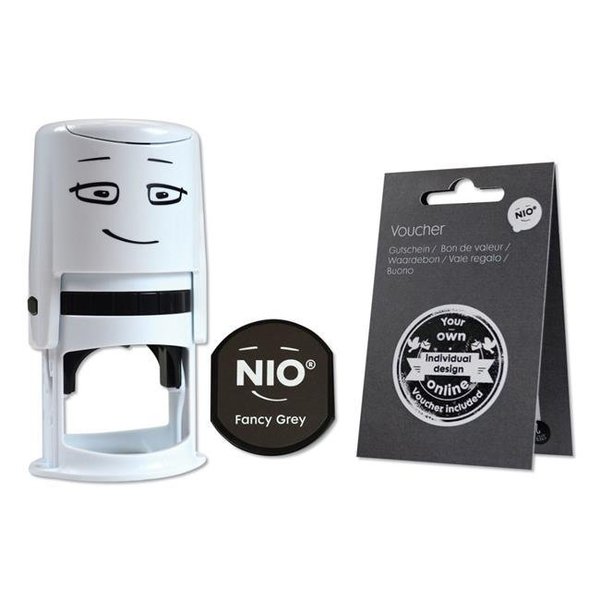 Consolidated Stamp Mfg Consolidated Stamp COS071509 Stamp with NIO Voucher & Fancy Gray Ink Pad 71509